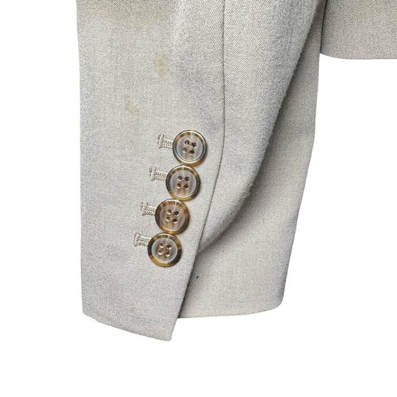 Classic Ann Taylor Suit Jacket Size 14 Beige Tan Womens Office Siren Business - Picture 5 of 10